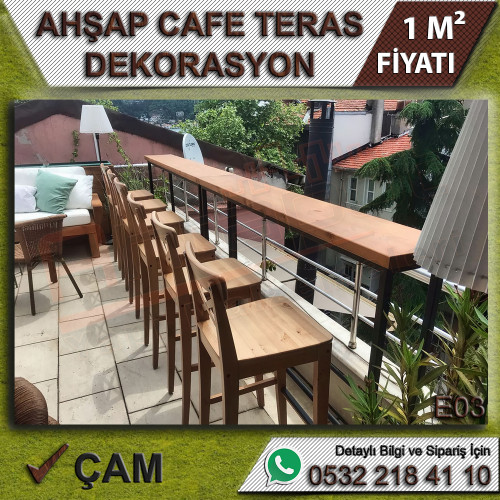 Ahşap Cafe Teras Dekorasyon