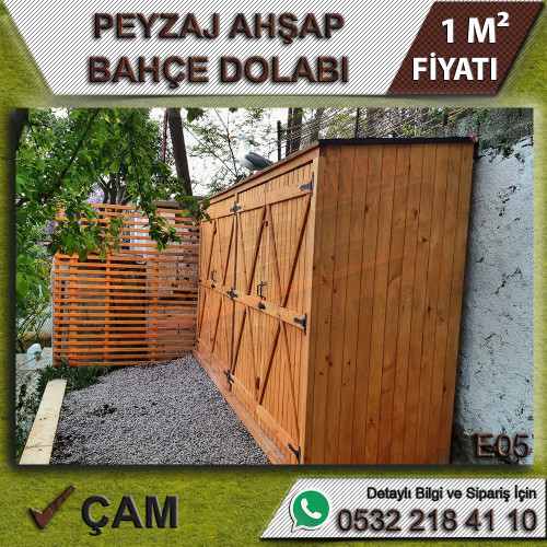 Peyzaj Ahşap Bahçe Dolabı