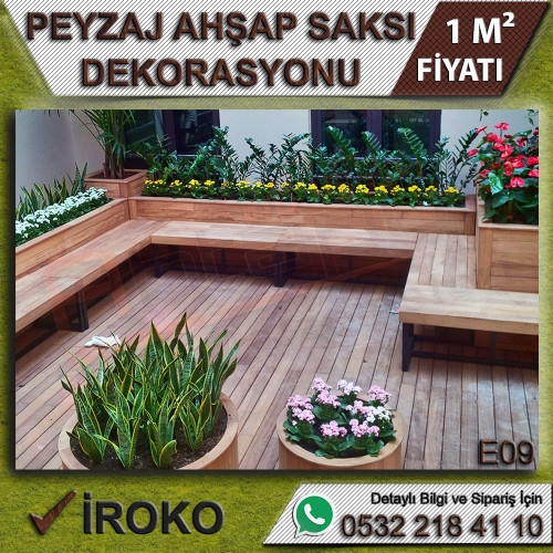 Peyzaj Ahşap Saksı Dekorasyonu